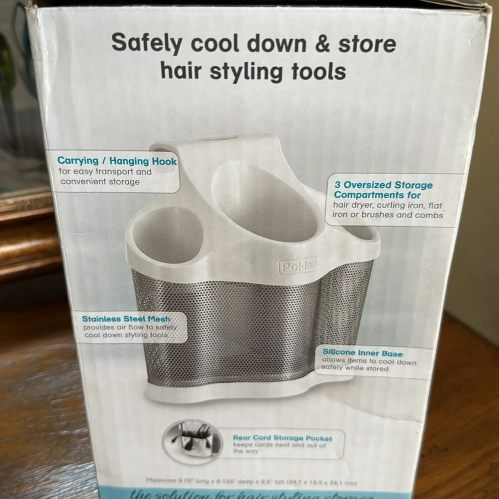 Polder Style Station Organizer-storage for styling tools.